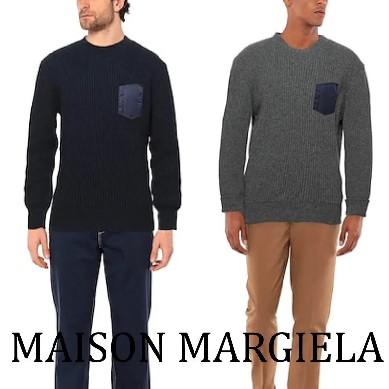 Maison Margiela  |Pullovers Unisex Nylon Street Style Long Sleeves Plain