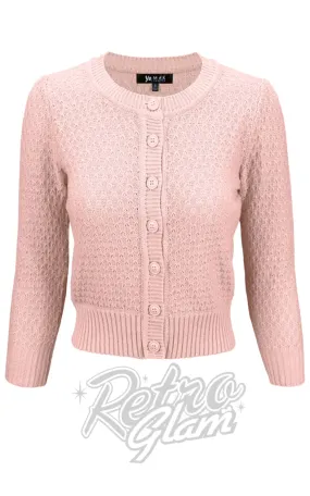 Mak Textured Cardigan in Blush Pink