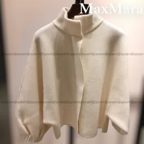 MaxMara  |Casual Style Wool Street Style Long Sleeves Plain