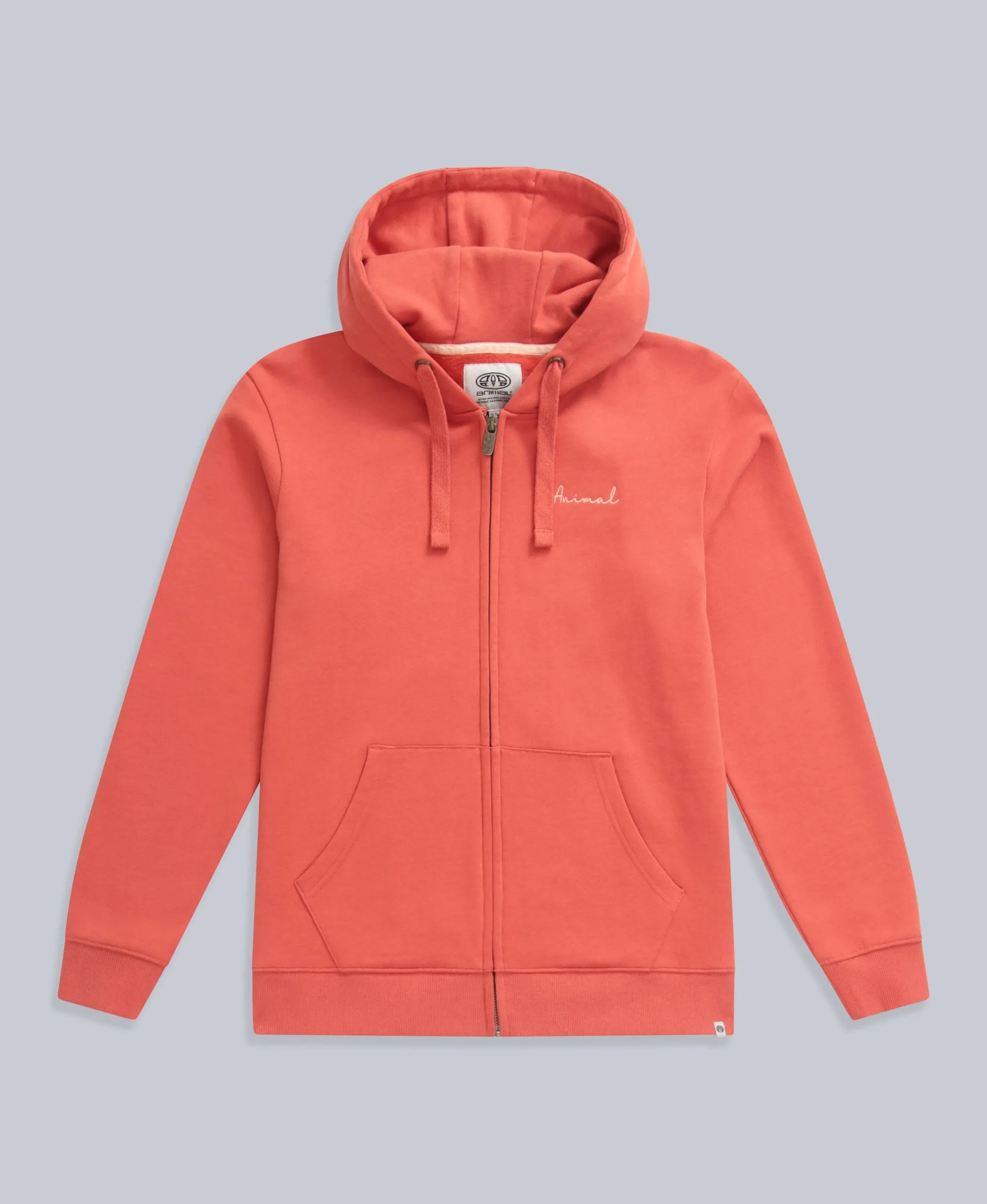 Maya Womens Full-Zip Hoodie - Burnt Orange