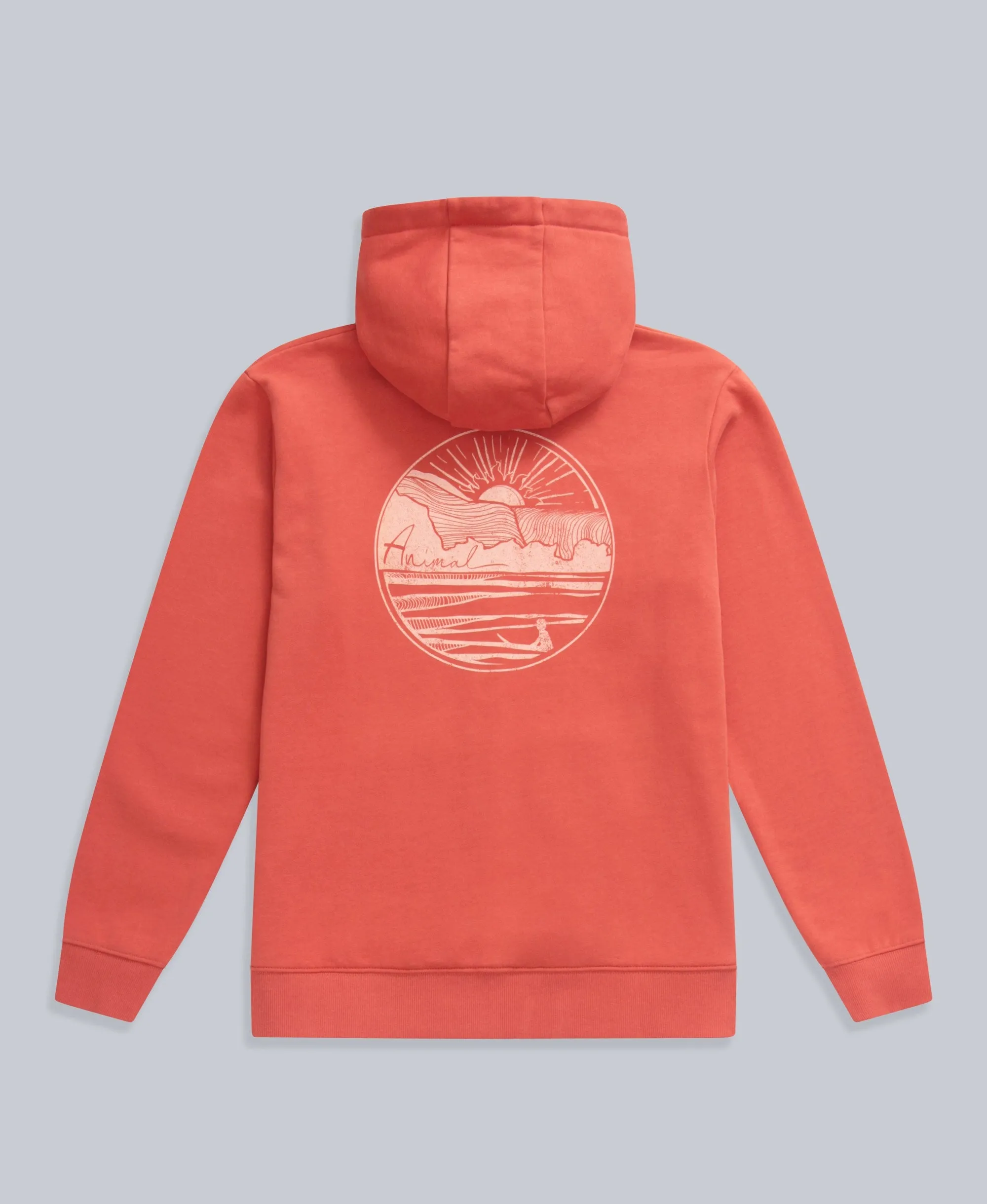 Maya Womens Full-Zip Hoodie - Burnt Orange