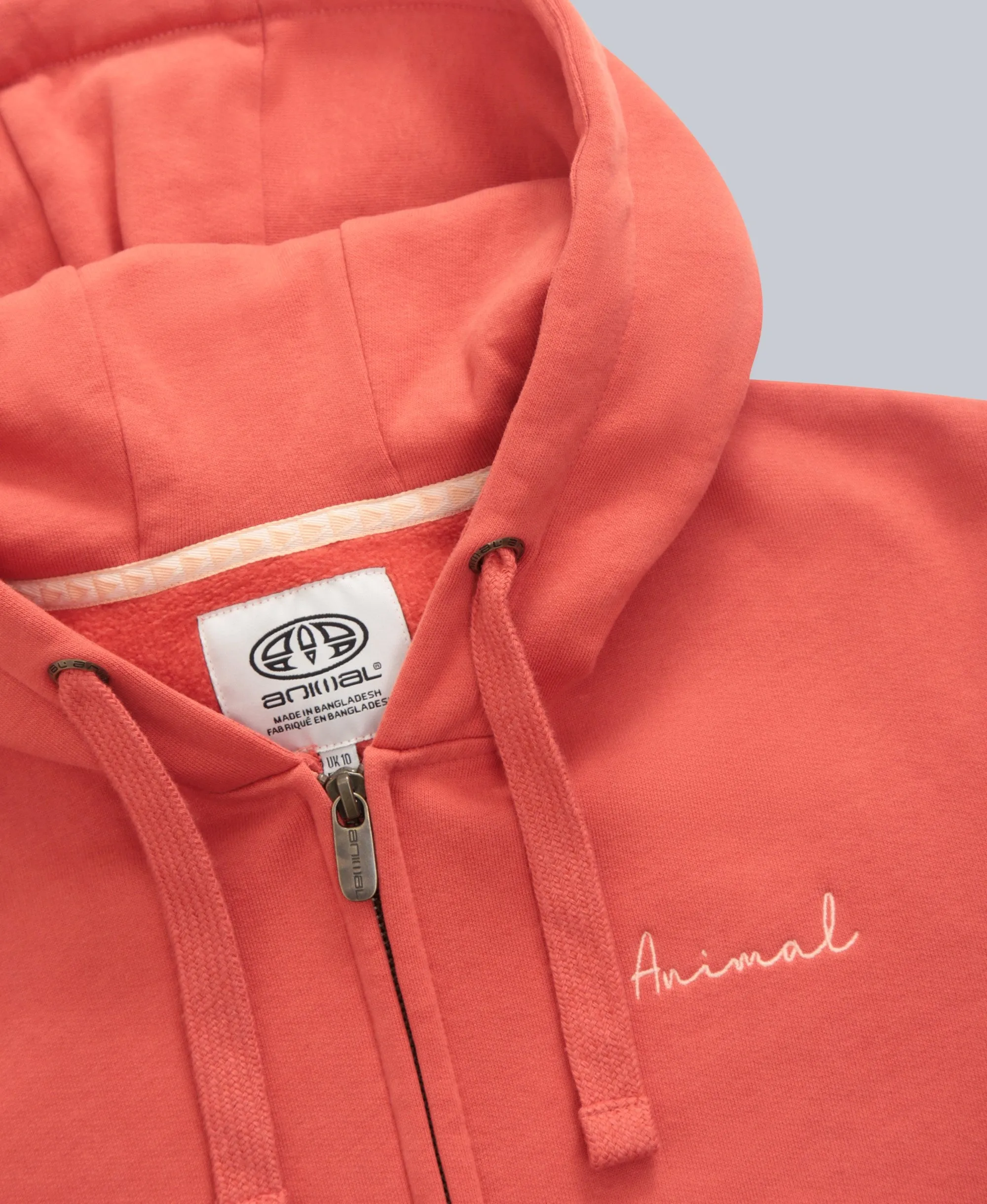 Maya Womens Full-Zip Hoodie - Burnt Orange