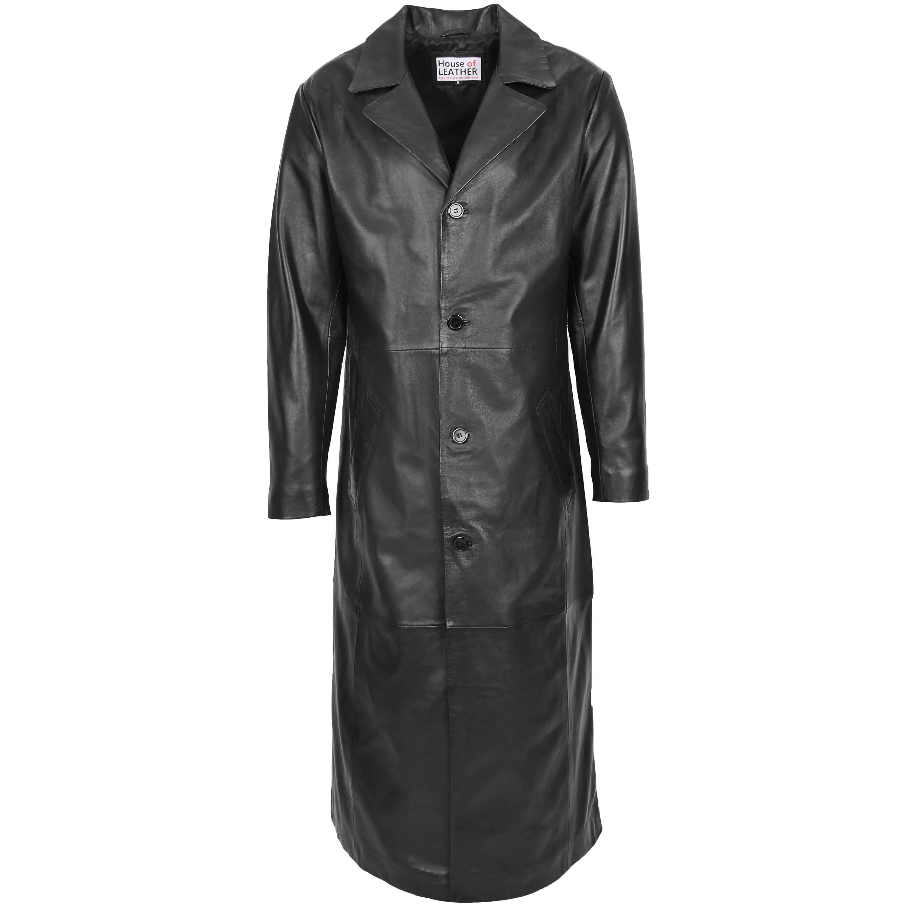 Mens Full Length Blazer Coat Freddie Black