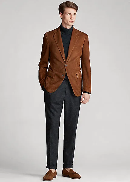 Men’s Tan Brown Suede Leather Blazer