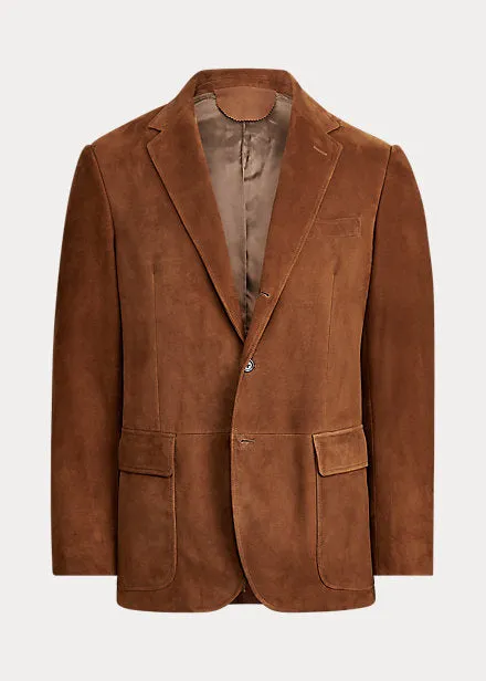 Men’s Tan Brown Suede Leather Blazer