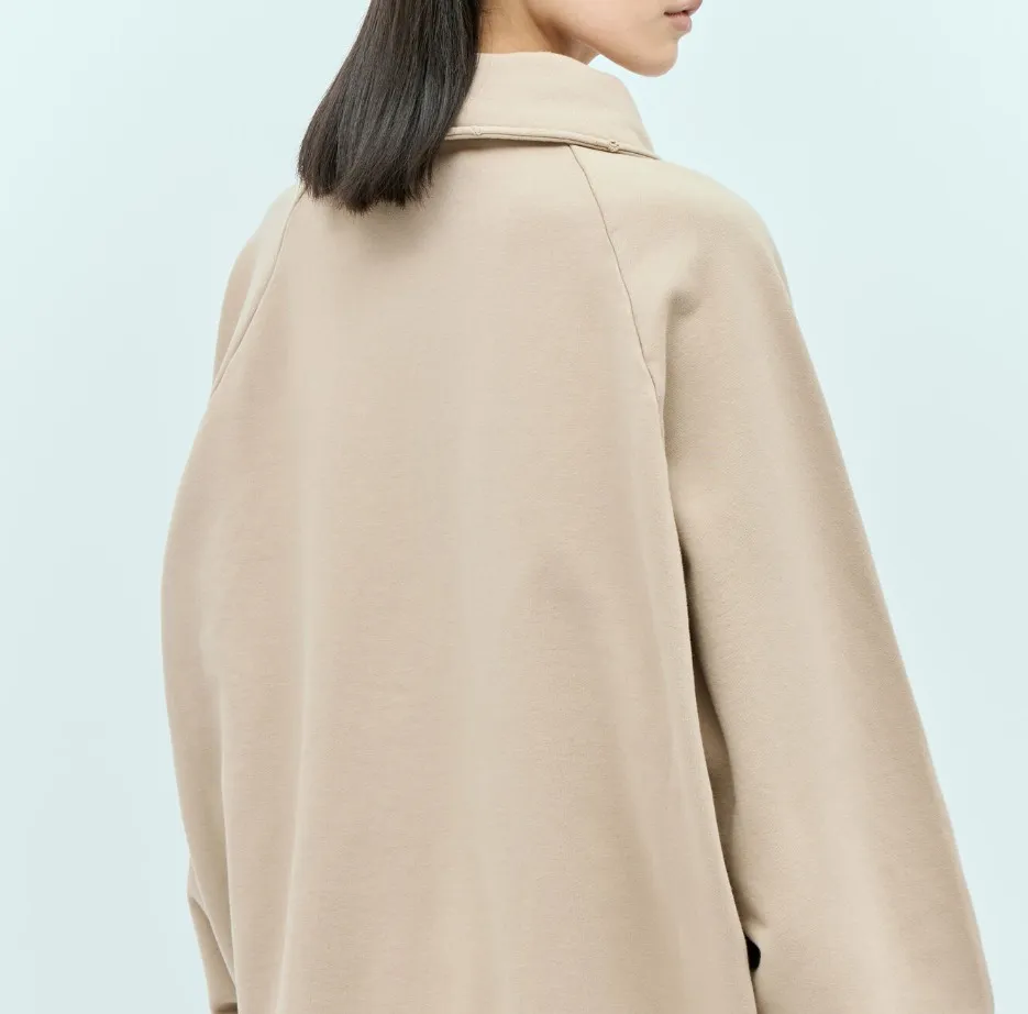 MiuMiu  |Unisex Rib Street Style Long Sleeves Plain Cotton Oversized