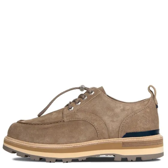 Moncler Peka City Suede Derby Shoes Brown