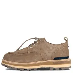 Moncler Peka City Suede Derby Shoes Brown