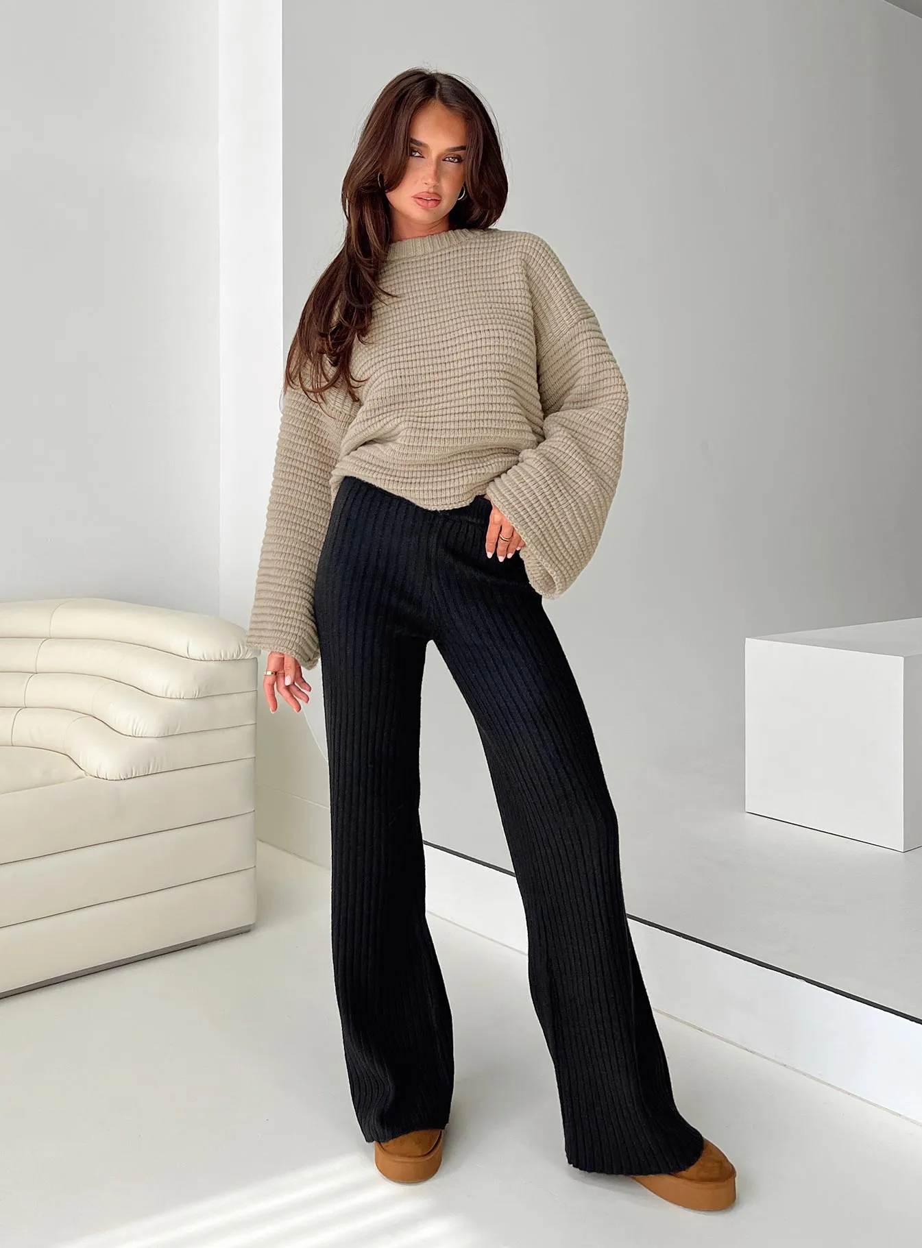 Montana Knit Pants Black Petite