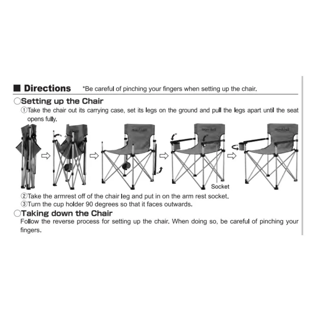 Montbell Base Camp Chair - Blue Black