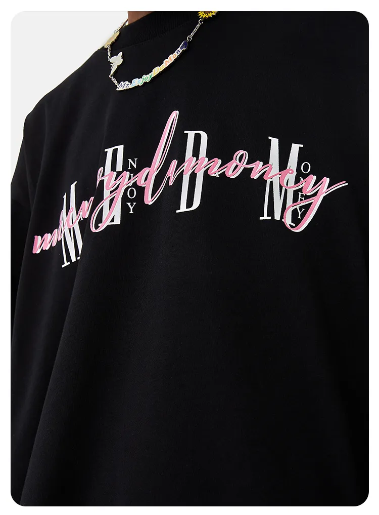 MR. ENJOY DA MONEY  |Crew Neck Unisex Street Style Long Sleeves Plain Cotton