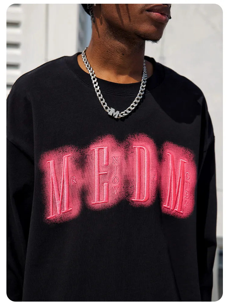 MR. ENJOY DA MONEY  |Crew Neck Unisex Sweat Street Style Long Sleeves Cotton