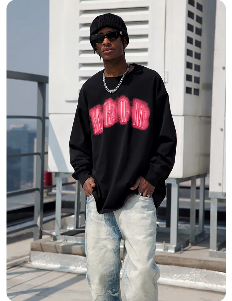 MR. ENJOY DA MONEY  |Crew Neck Unisex Sweat Street Style Long Sleeves Cotton