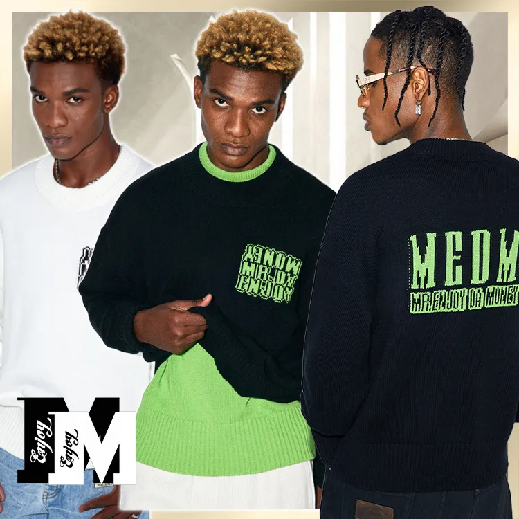 MR. ENJOY DA MONEY  |Pullovers Unisex Street Style Long Sleeves Logo Sweaters