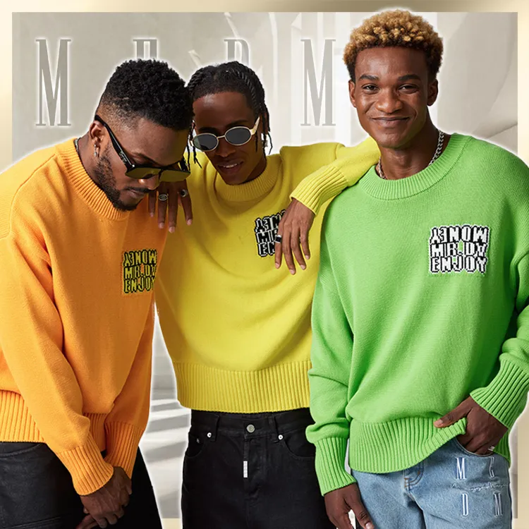 MR. ENJOY DA MONEY  |Pullovers Unisex Street Style Long Sleeves Logo Sweaters