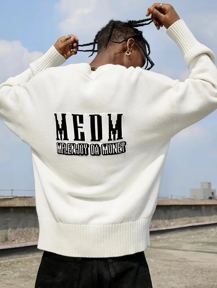 MR. ENJOY DA MONEY  |Pullovers Unisex Street Style Long Sleeves Logo Sweaters