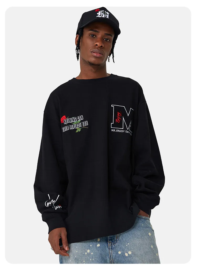 MR. ENJOY DA MONEY  |Unisex Blended Fabrics Street Style Long Sleeves Cotton