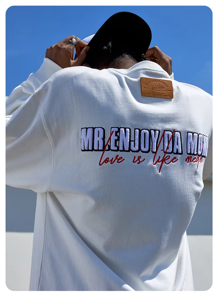 MR. ENJOY DA MONEY  |Unisex Blended Fabrics Street Style Long Sleeves Cotton