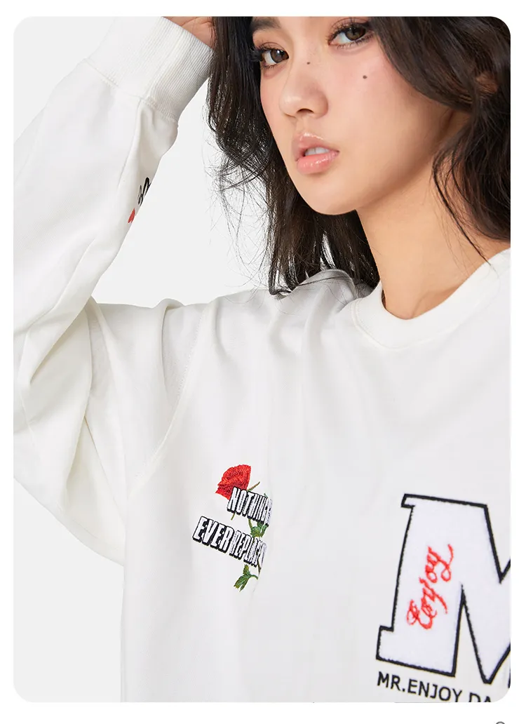 MR. ENJOY DA MONEY  |Unisex Blended Fabrics Street Style Long Sleeves Cotton