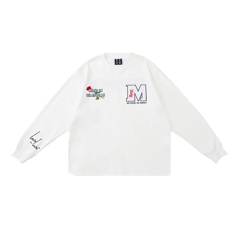 MR. ENJOY DA MONEY  |Unisex Blended Fabrics Street Style Long Sleeves Cotton