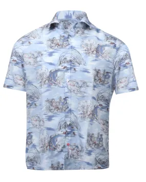 Multicolor River Motif Dress Shirt