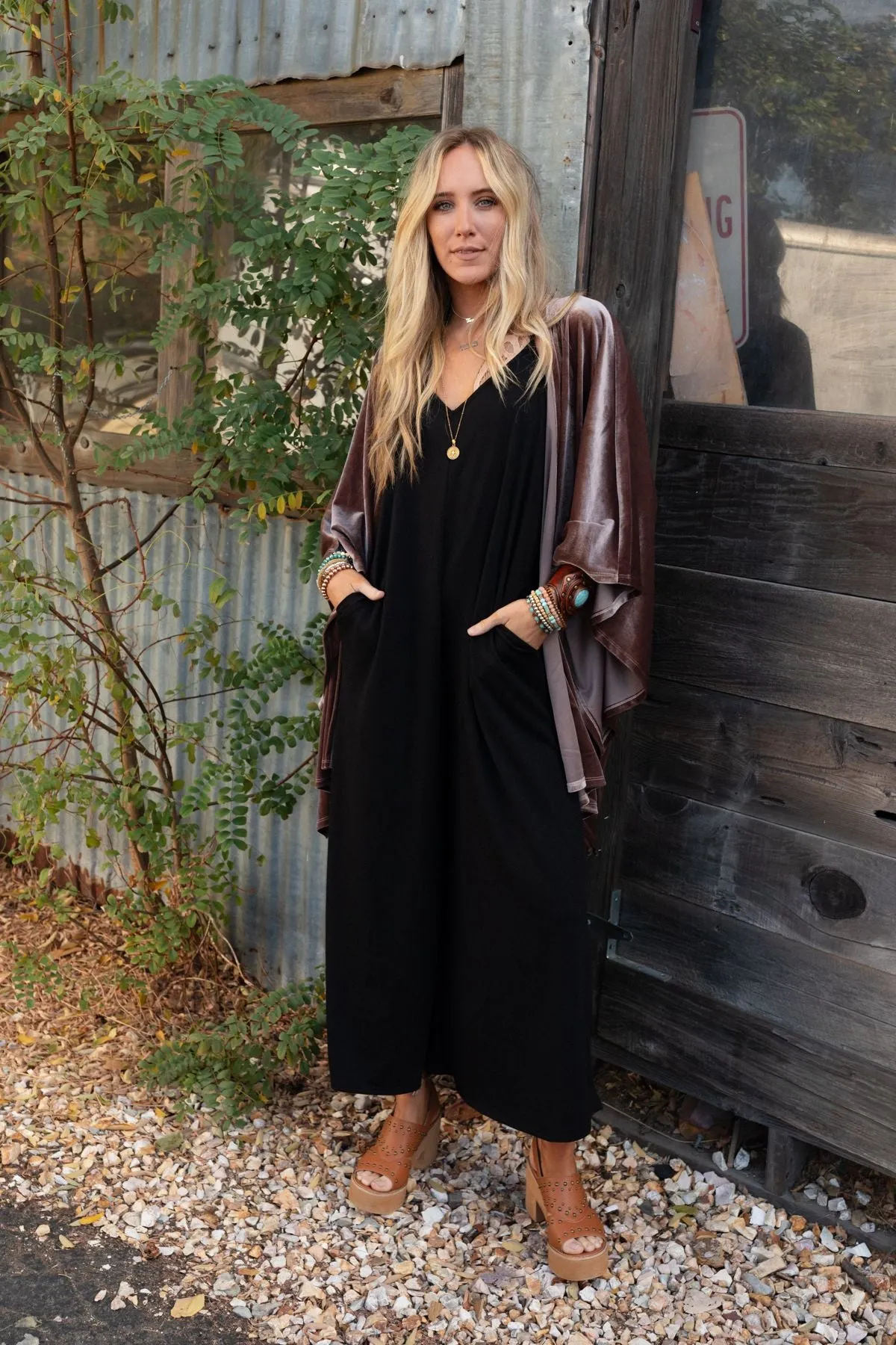 Oasis Wide Leg Jumpsuit - Black