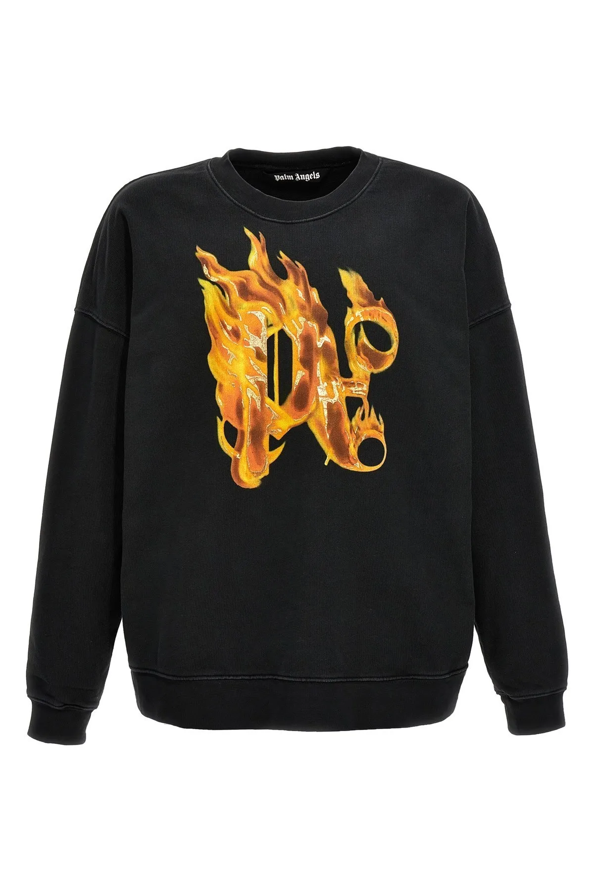 Palm Angels  |Crew Neck Pullovers Monogram Blended Fabrics Street Style