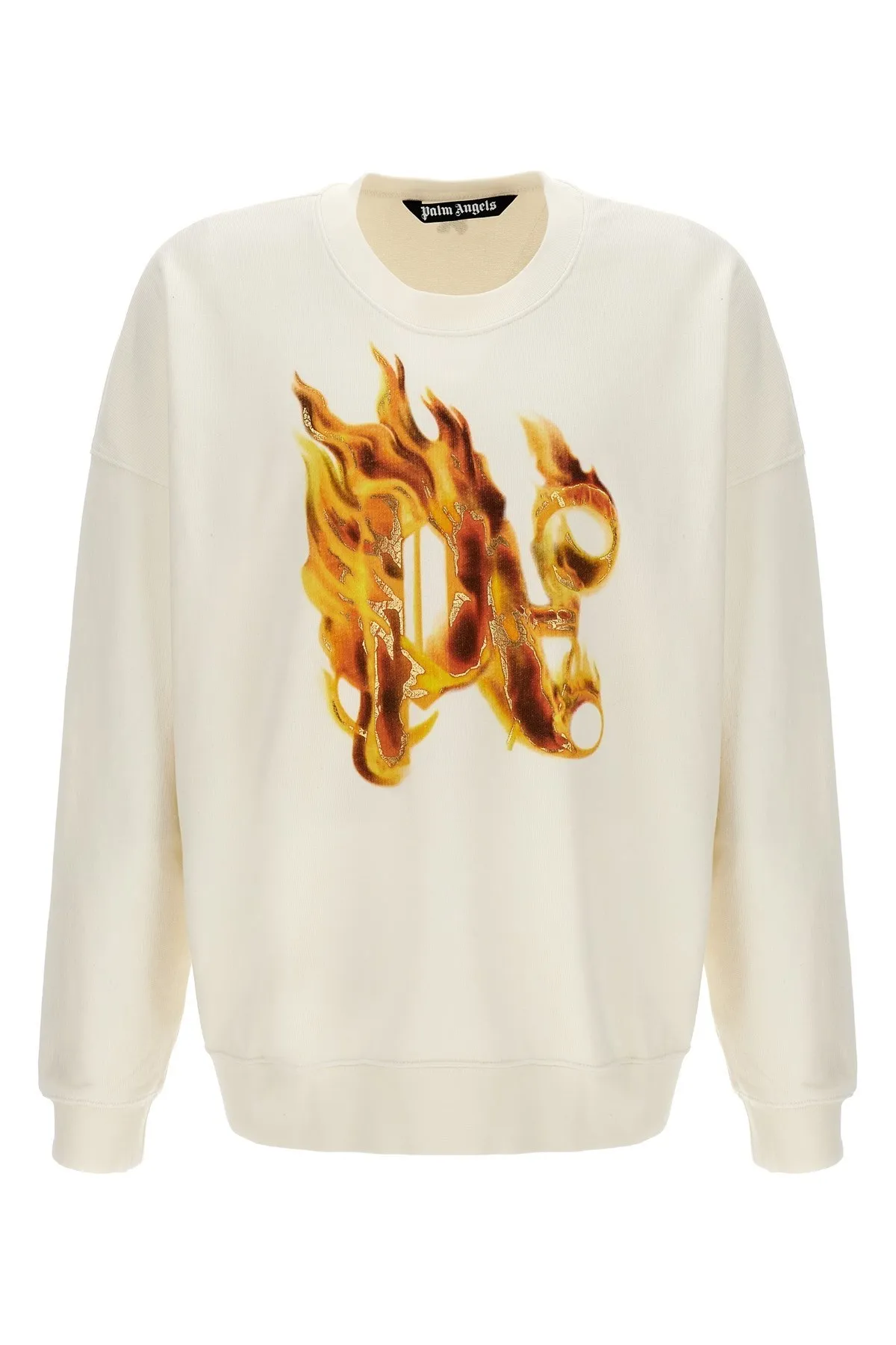 Palm Angels  |Crew Neck Pullovers Monogram Blended Fabrics Street Style