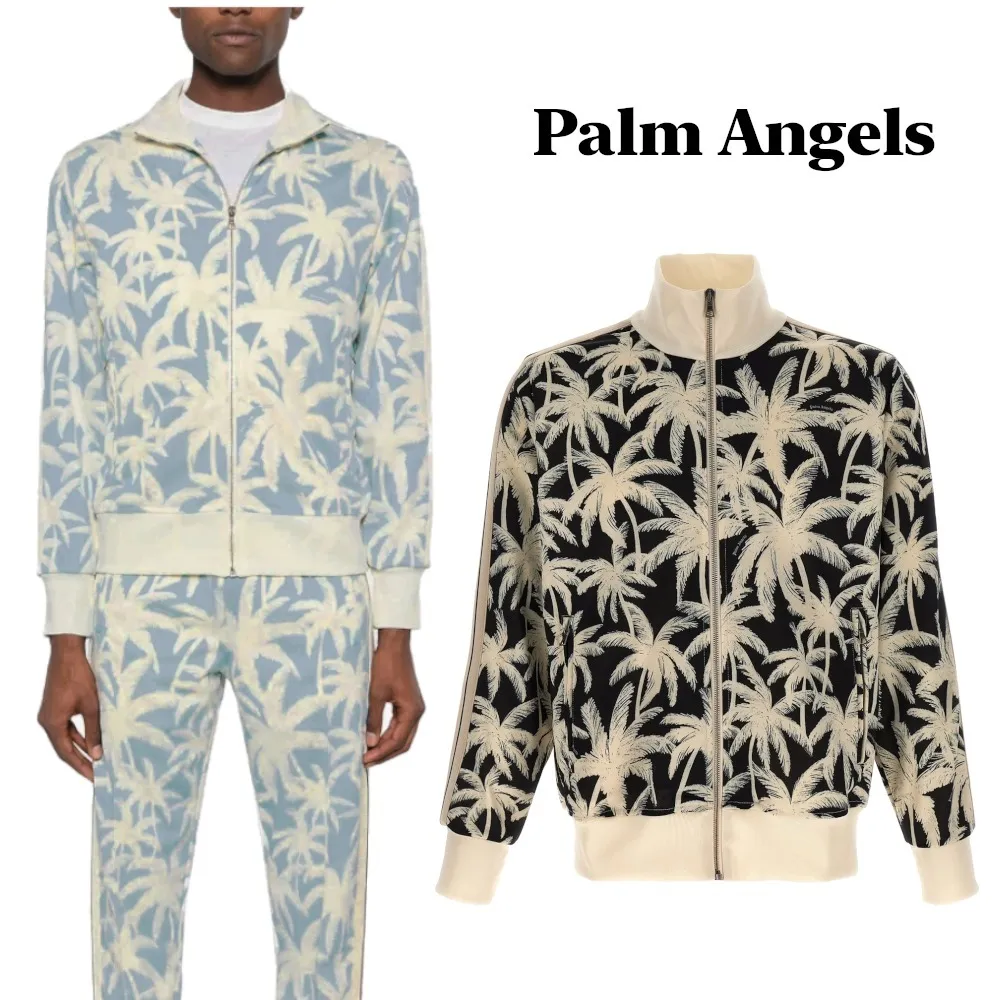 Palm Angels  |Flower Patterns Monogram Tropical Patterns Blended Fabrics