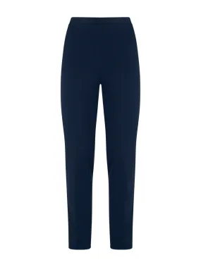 Pantalone a sigaretta con spacchetti in Compact Light - Bleu