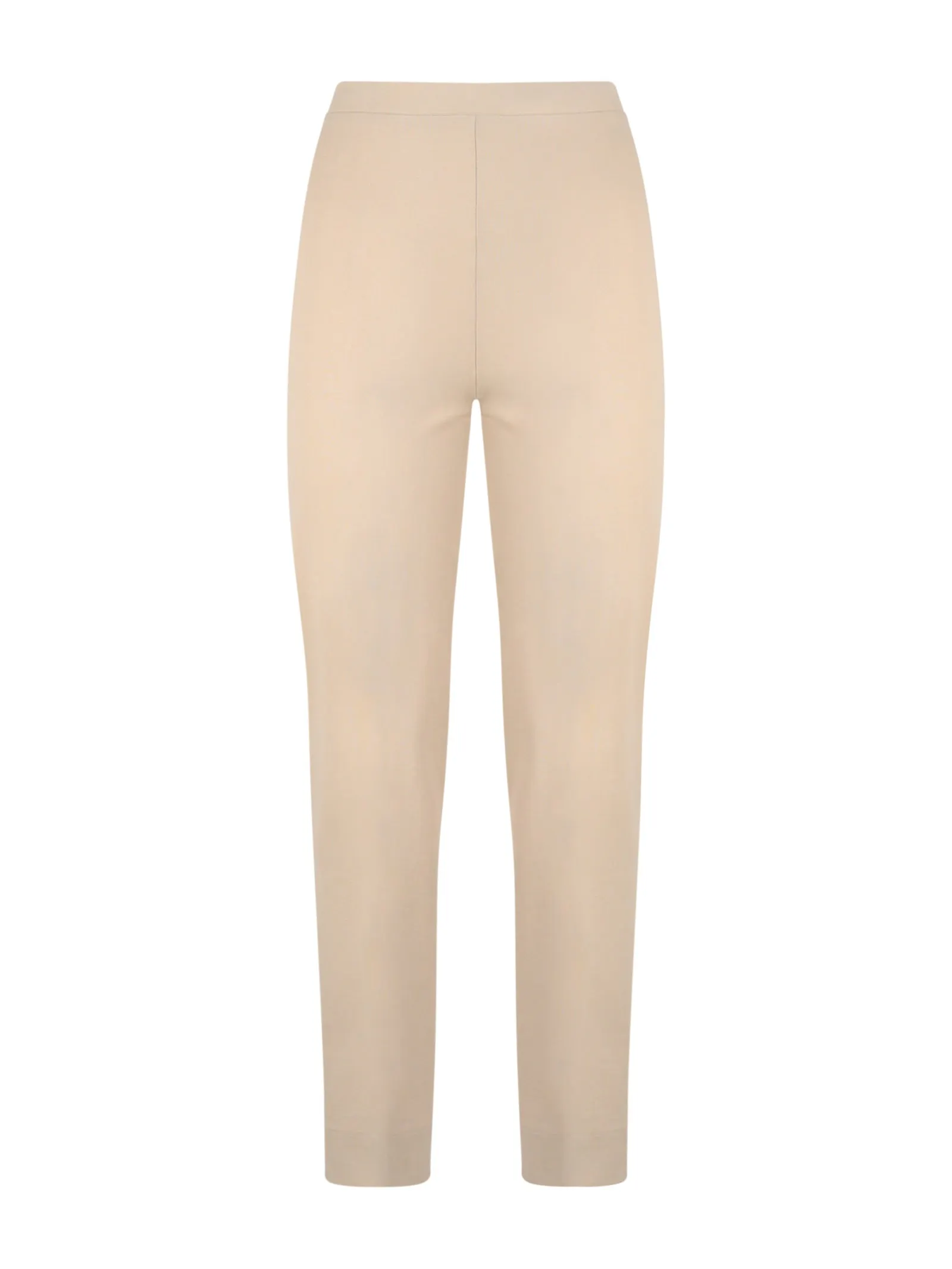 Pantalone a sigaretta con spacchetti in Compact Light - Champignon