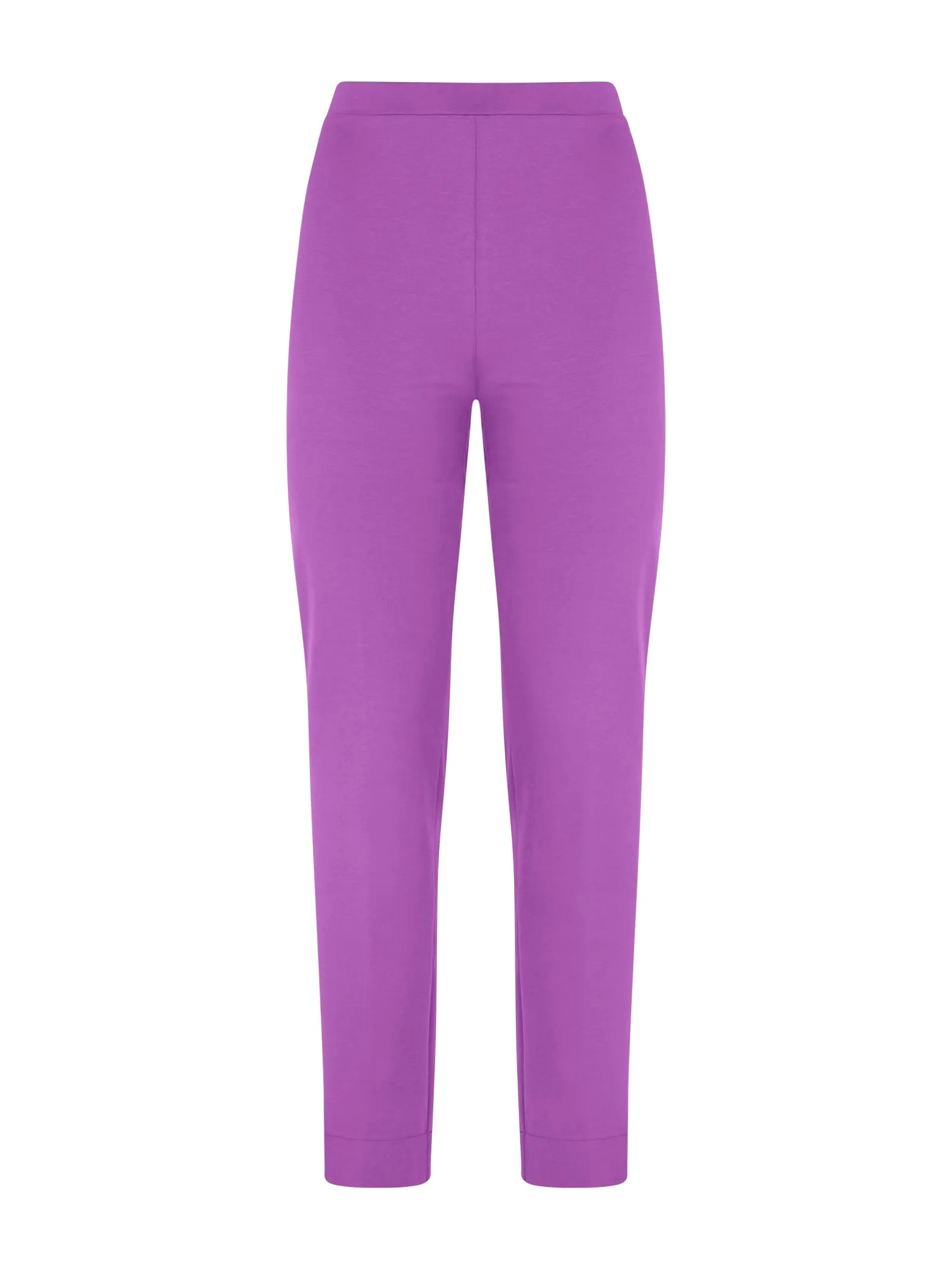 Pantalone a sigaretta con spacchetti in Compact Light - Dewberry