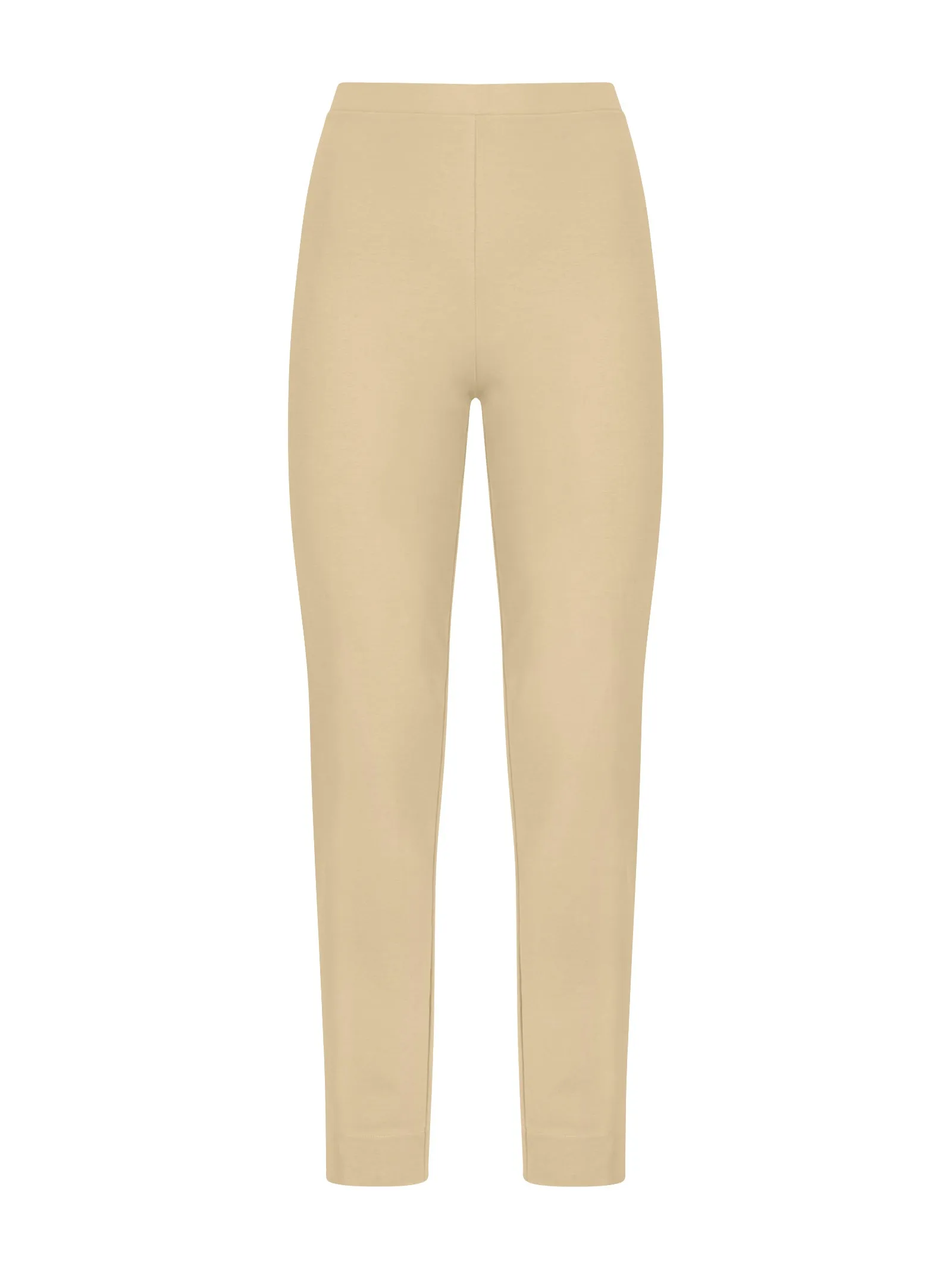 Pantalone a sigaretta con spacchetti in Compact Light - Irish Cream