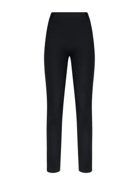 Pantalone a sigaretta in tessuto Compact (long drop) - Nero