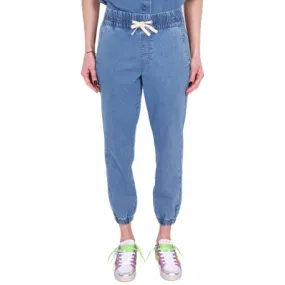 PANTALONE JOGGER IN DENIM, BLU