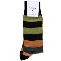 Paul Smith Accessories Charlie Block Stripe Socks Black/Multi