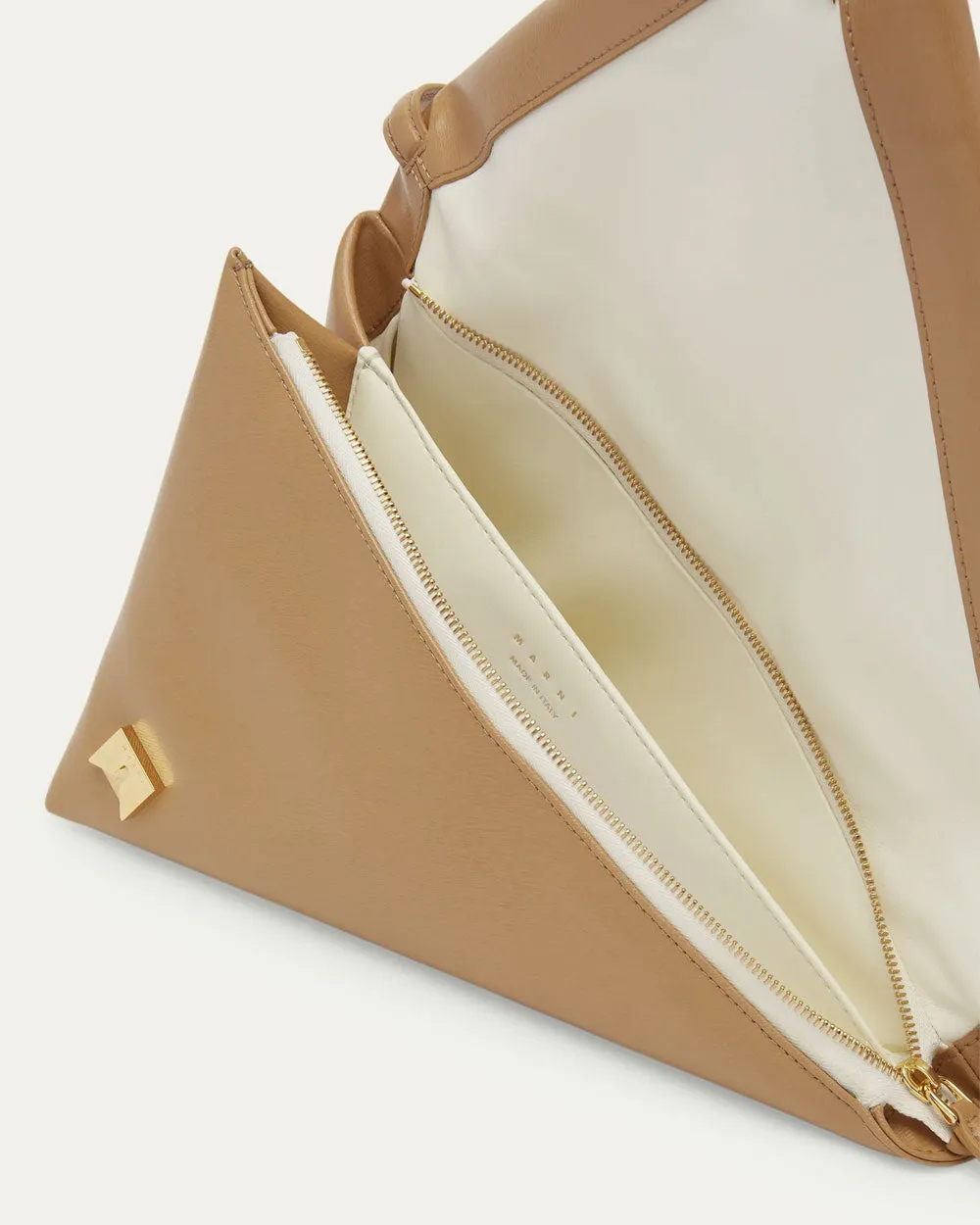 Prisma Triangle Shoulder Bag in Tan