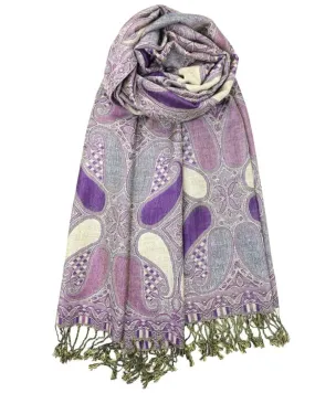 Purple Paisley Rave Pashmina