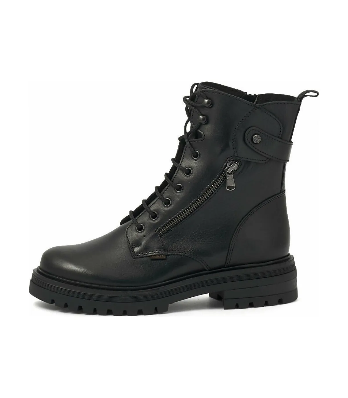 Ragazza Leather Army Boot- Black 0281