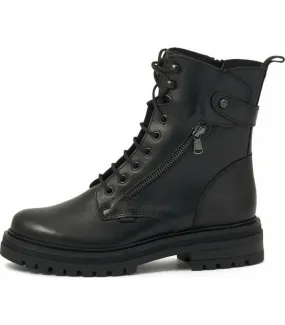 Ragazza Leather Army Boot- Black 0281