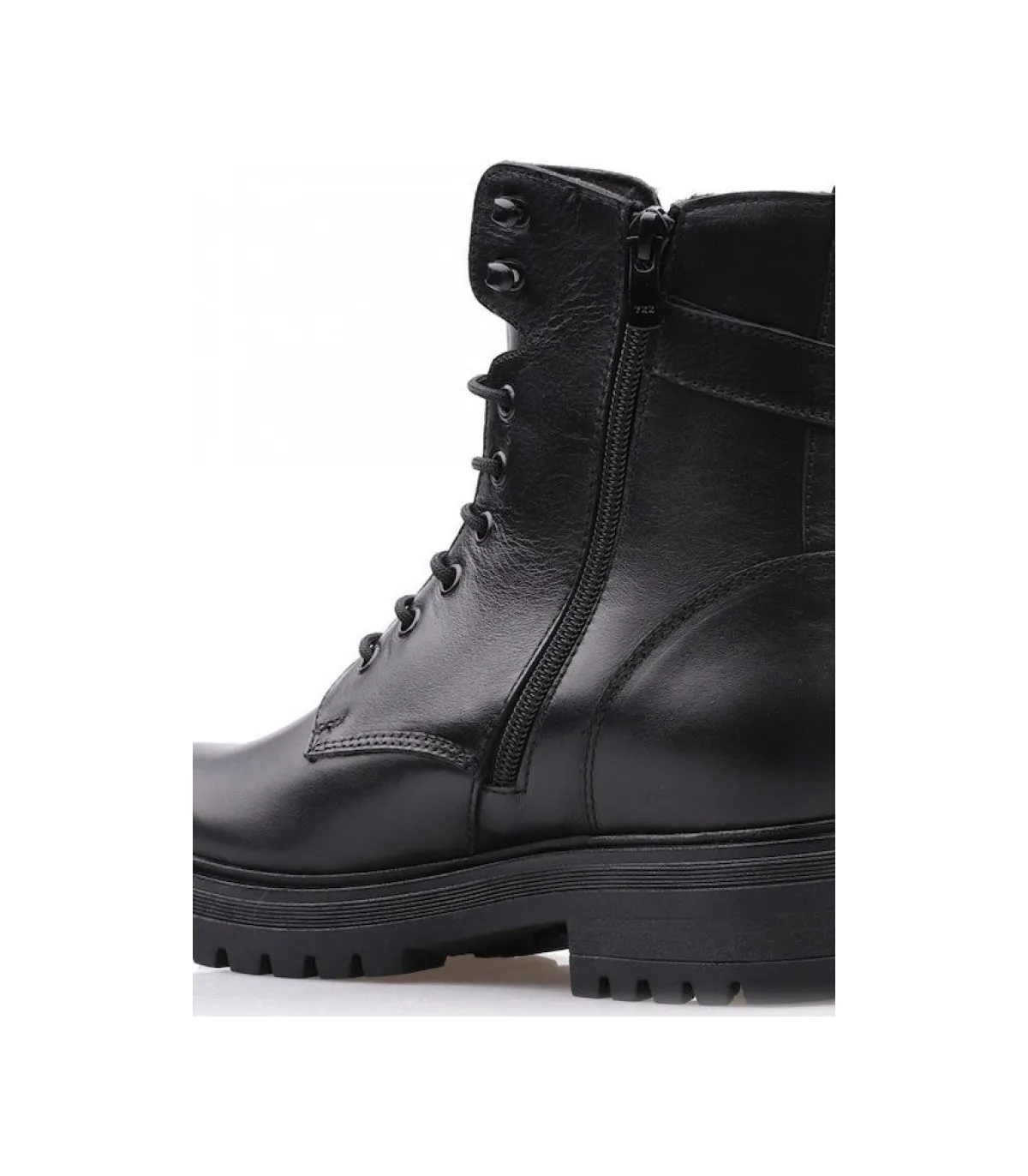 Ragazza Leather Army Boot- Black 0281