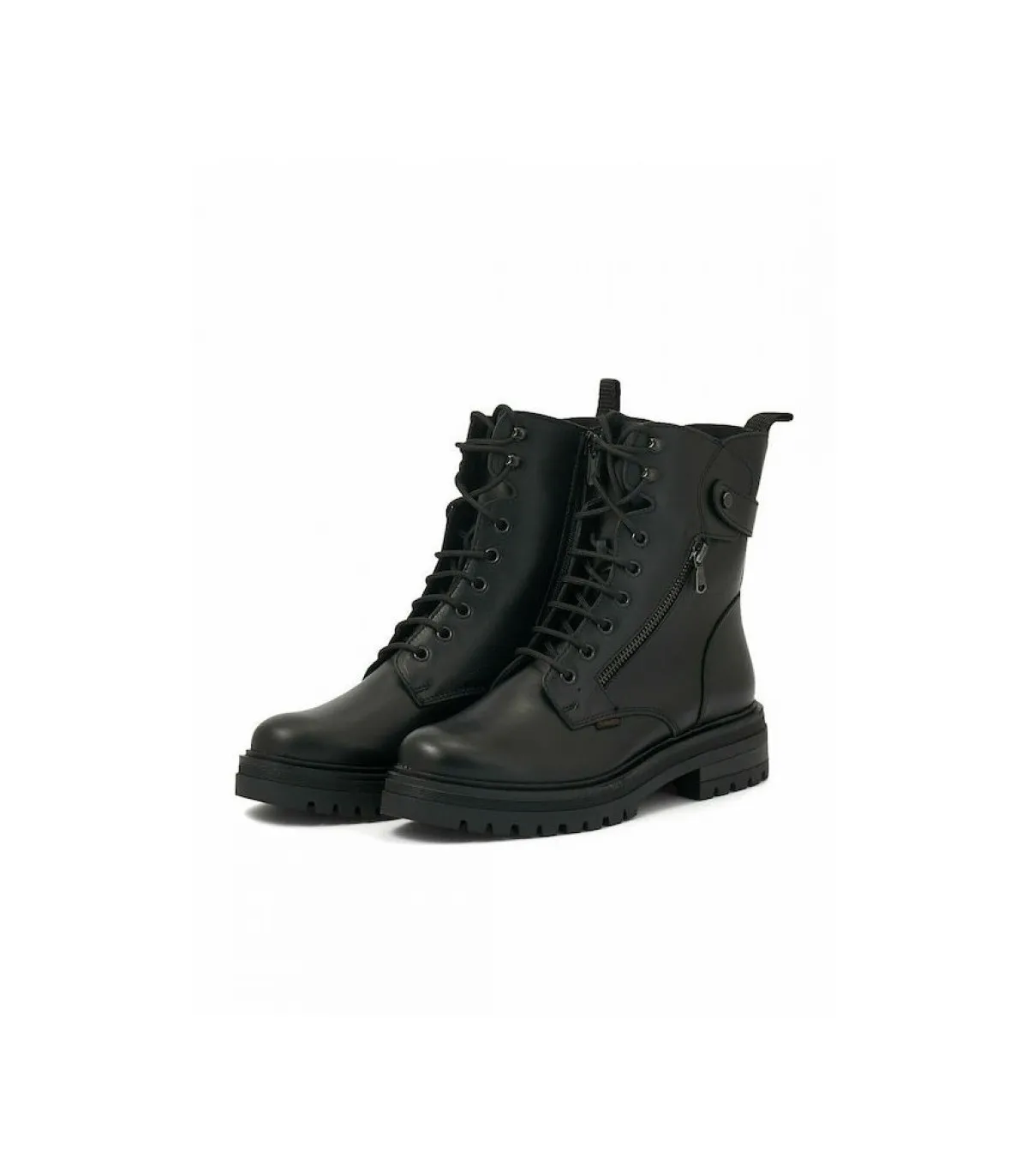 Ragazza Leather Army Boot- Black 0281