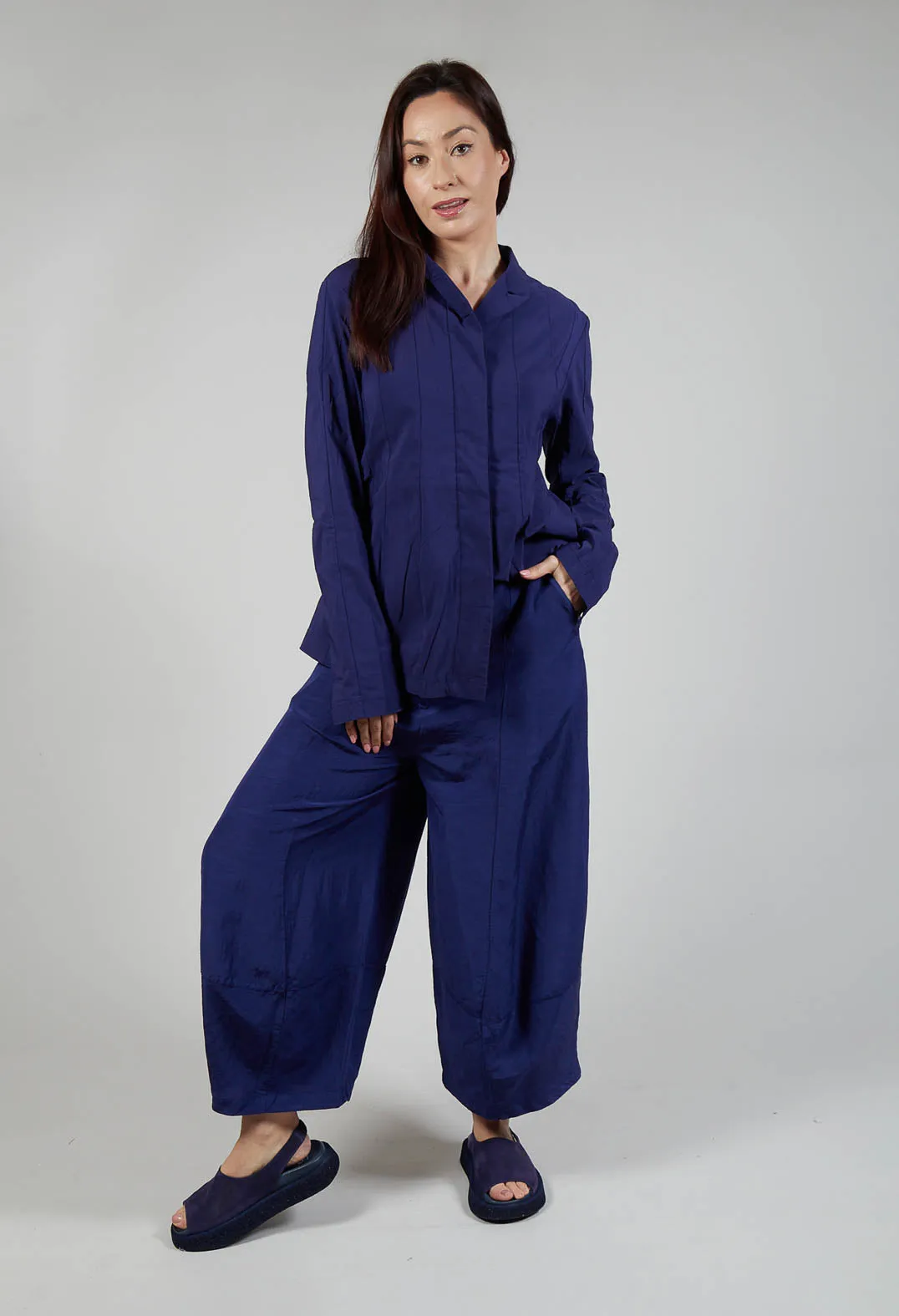 Relaxed Fit Balloon Trousers in Azur