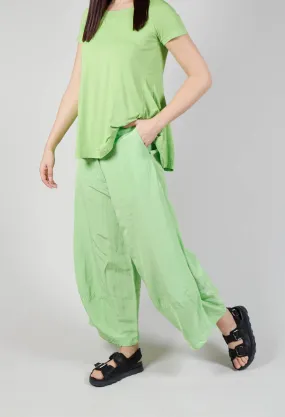 Relaxed Fit Balloon Trousers in Lime