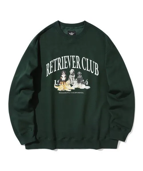 Retriever Club  |Crew Neck Unisex Blended Fabrics Street Style Long Sleeves