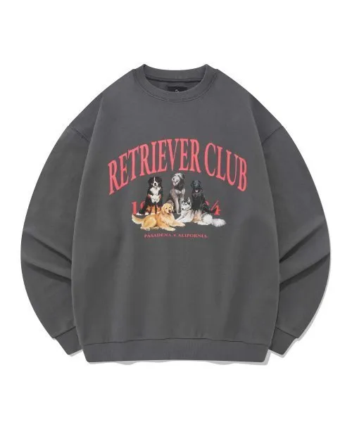 Retriever Club  |Crew Neck Unisex Blended Fabrics Street Style Long Sleeves