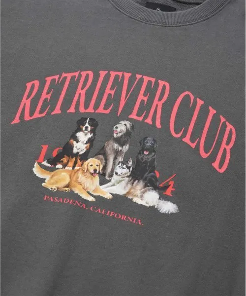 Retriever Club  |Crew Neck Unisex Blended Fabrics Street Style Long Sleeves