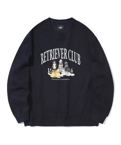 Retriever Club  |Crew Neck Unisex Blended Fabrics Street Style Long Sleeves