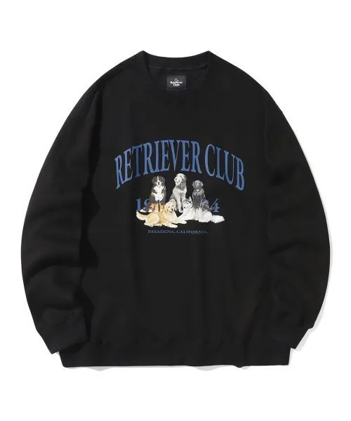 Retriever Club  |Crew Neck Unisex Blended Fabrics Street Style Long Sleeves