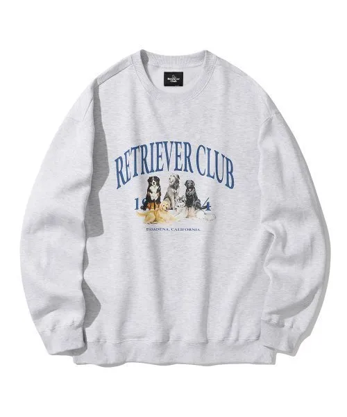 Retriever Club  |Crew Neck Unisex Blended Fabrics Street Style Long Sleeves